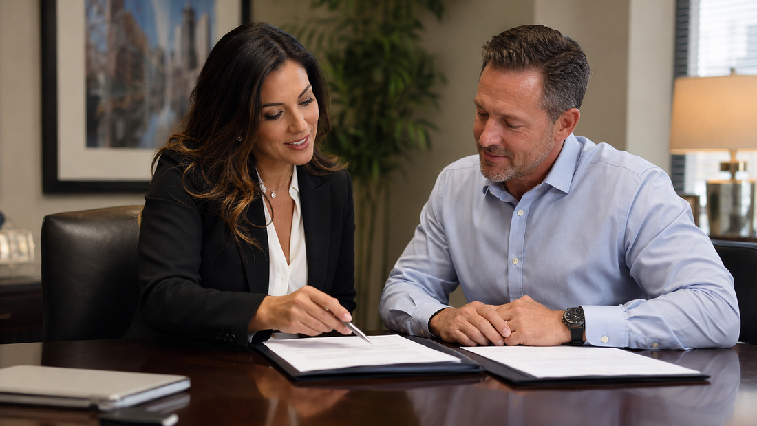 Firma de documentación de compraventa con asesoramiento