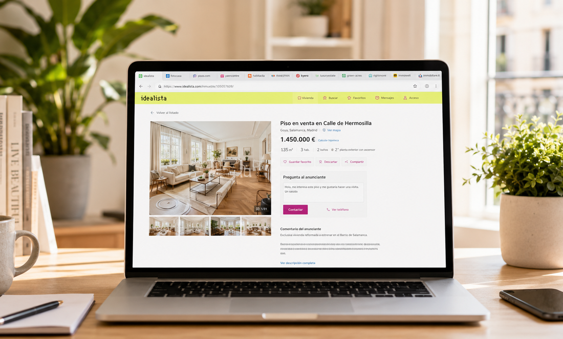 Anuncio de vivienda publicado en portales inmobiliarios online